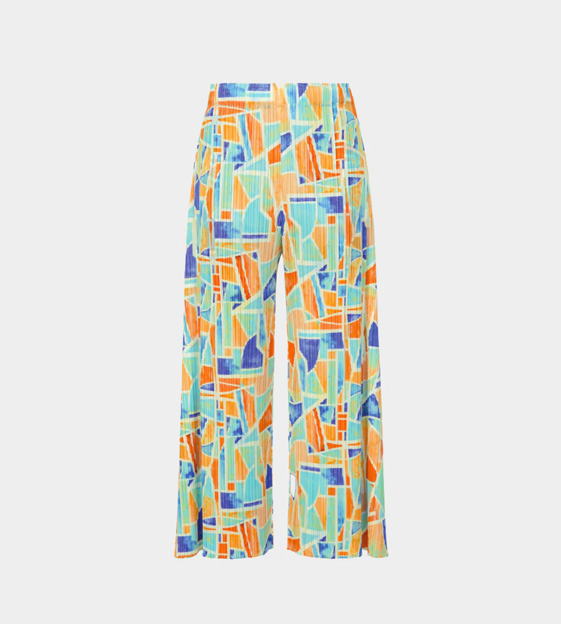Pleats Please by Issey Miyake Canal Print Pleated Pant - Orange  
