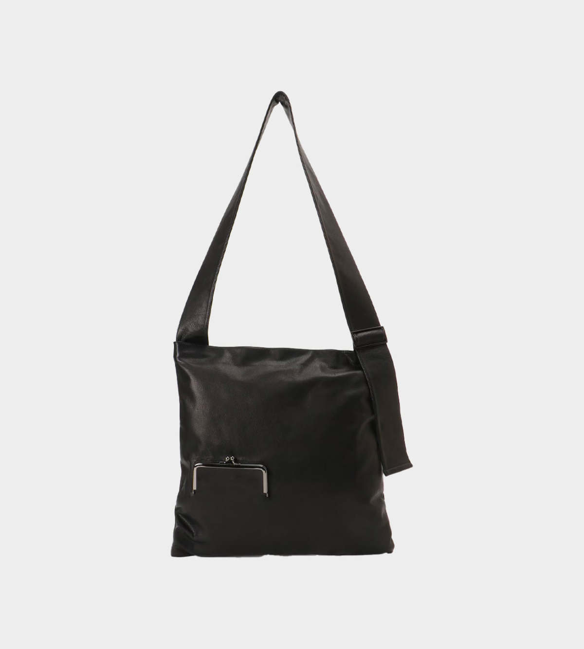 Yohji Yamamoto Discord Clasp Shoulder Flat Bag - Black | Garmentory