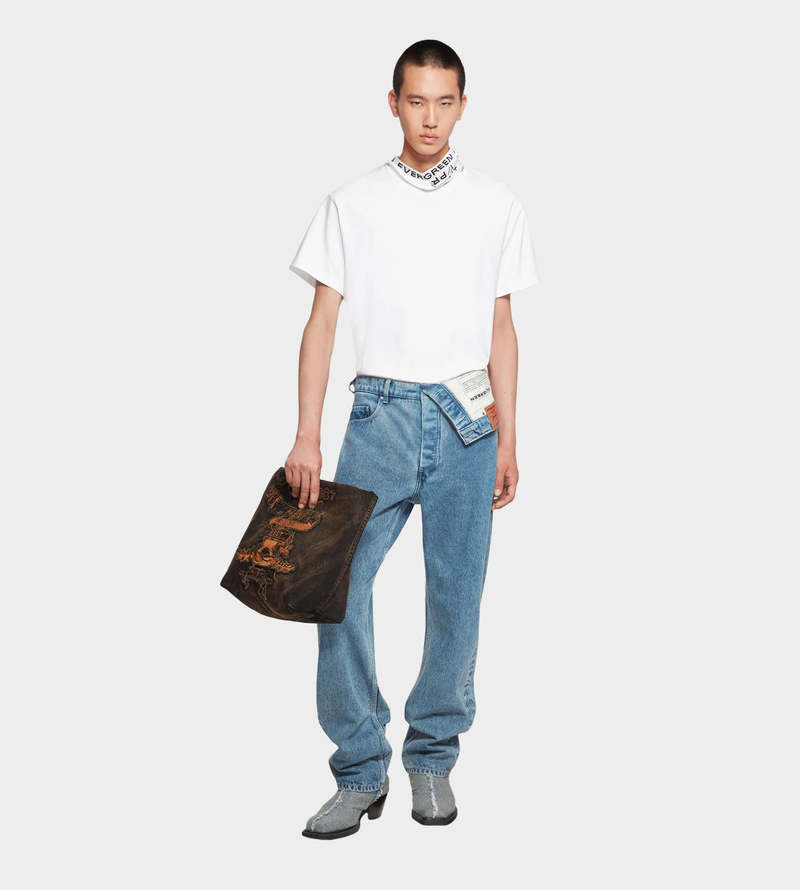 Y/project Classic Asymmetric Waist Jeans - Ice Blue | Garmentory
