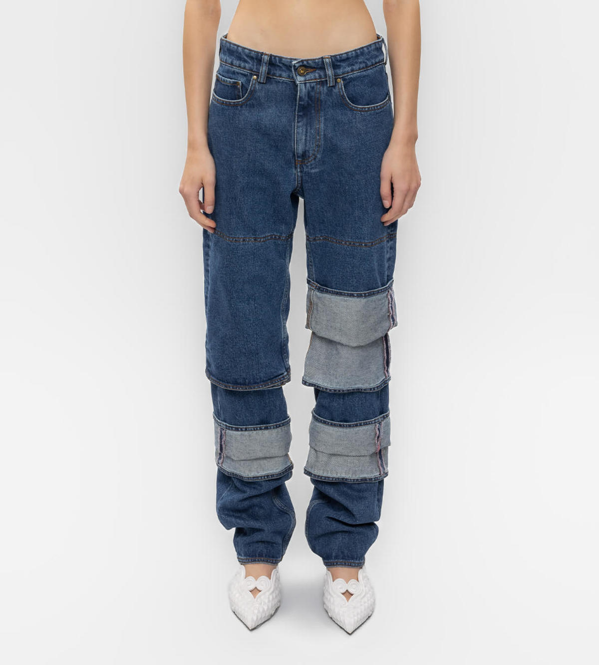 Y/project Classic Multi Cuff Jeans - Navy | Garmentory