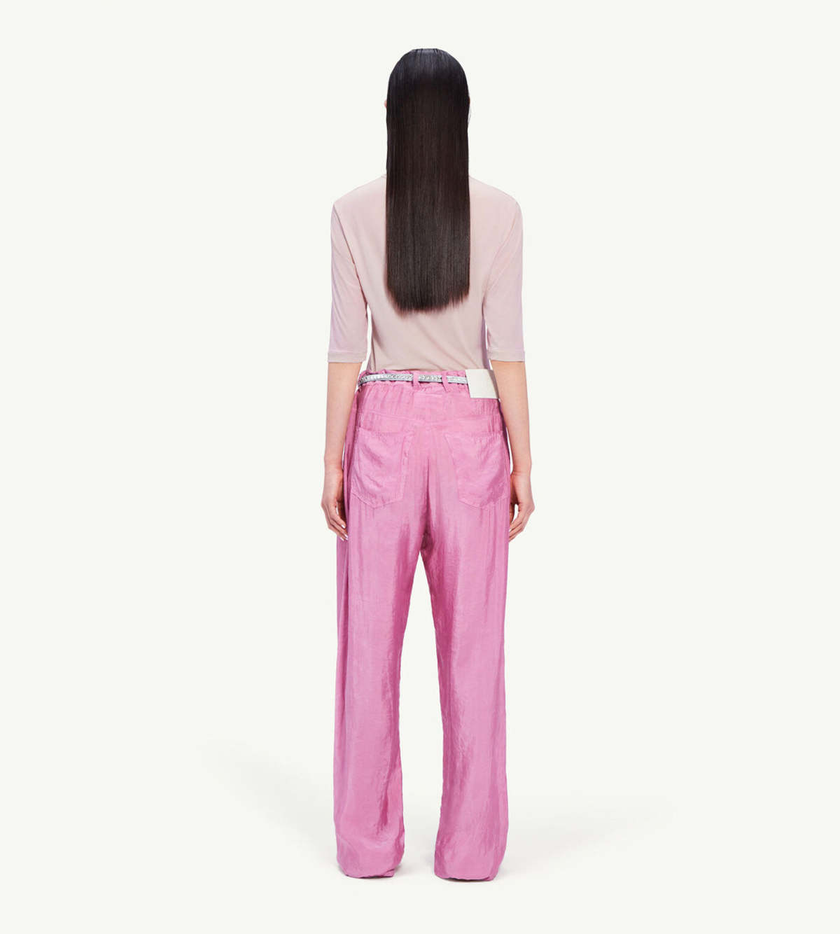 MM6 Maison Margiela Crinkled Relaxed Pant - Pink | Garmentory