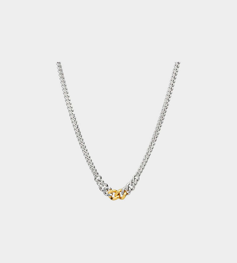 Tom Wood Dean Duo 18inch Chain - Silver/Gold | Garmentory
