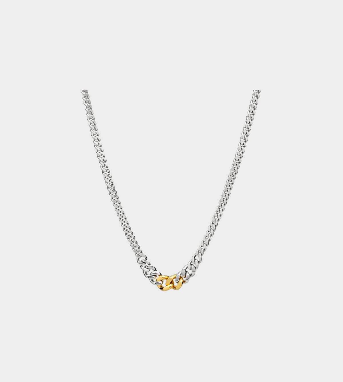 Tom Wood Dean Duo 18inch Chain - Silver/Gold | Garmentory
