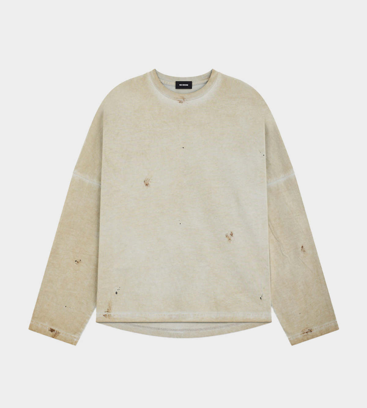 we11done Dirty Washed LS T-Shirt - Beige | Garmentory