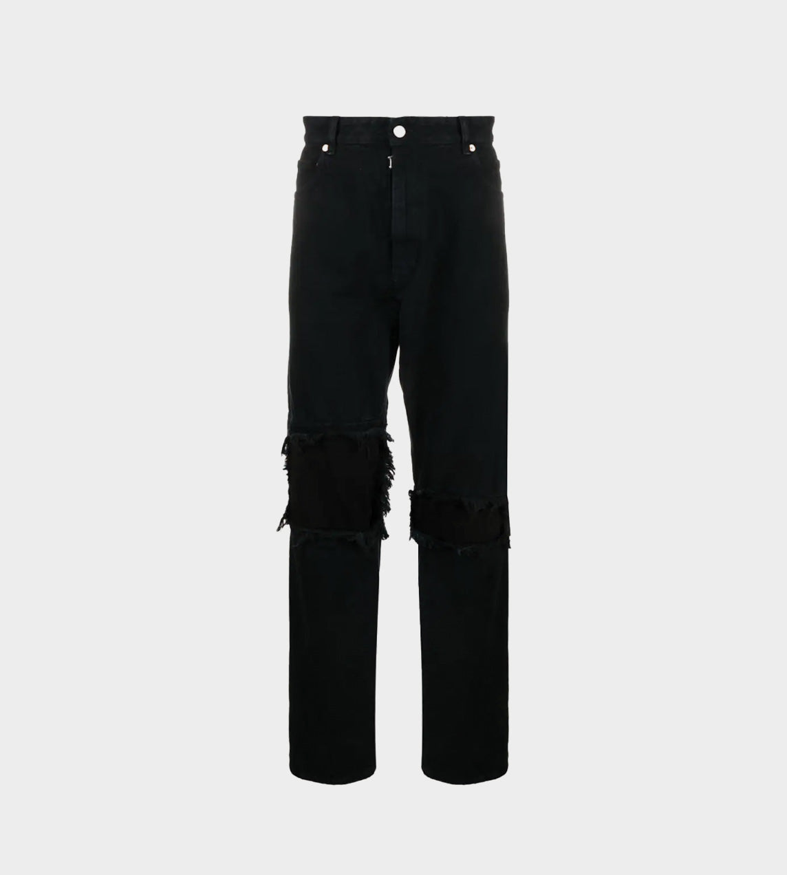 【関税＆送料込み】Mm6 Maison Margiela Distressed Slim Fit MM6 Maison Margiela Distressed Knee Slim Jeans - Black