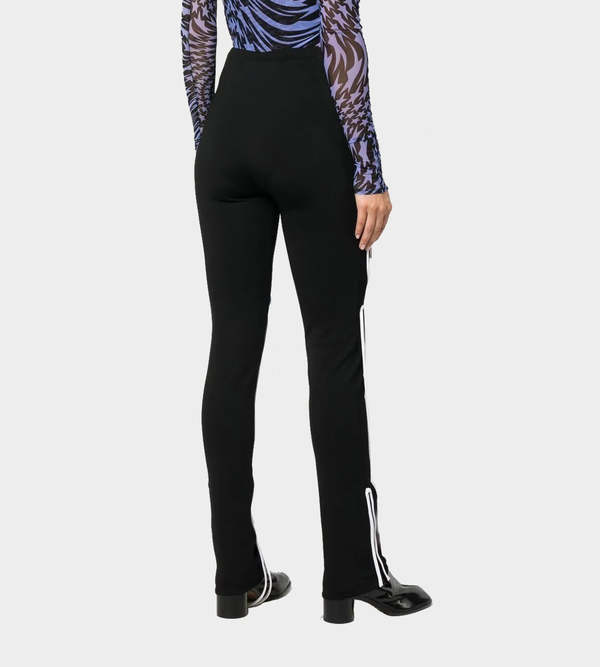 Ottolinger Knit Strappy Leggings - Black/White | Garmentory