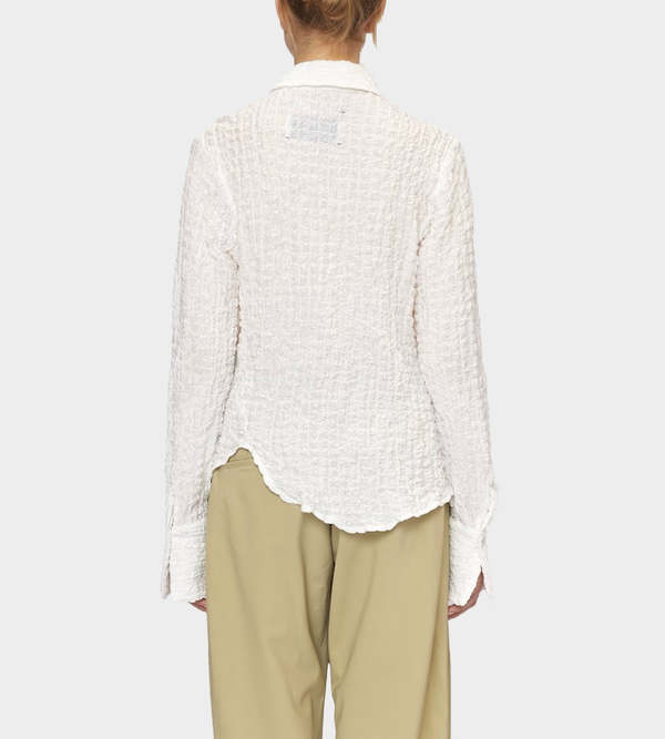 Song for the Mute L/S Twisted Shirt - White | Garmentory