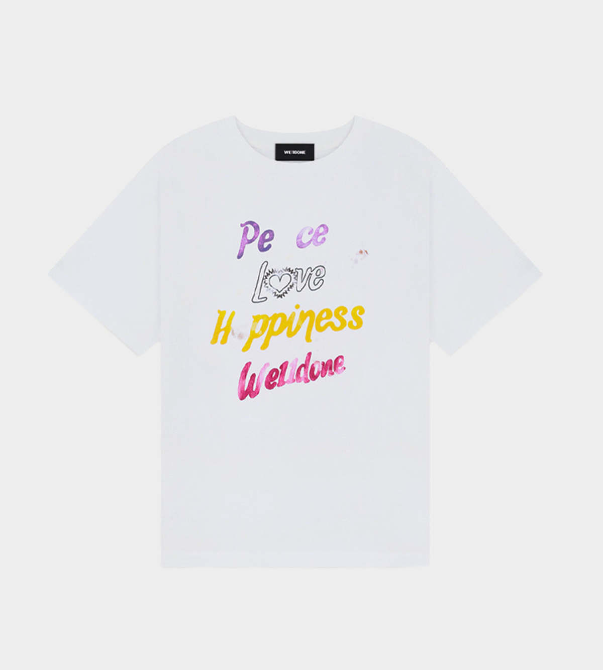 【関税込み】We11done ホワイト Lettering Tシャツ we11done Lettering Slim Fit T-Shirt - White | Garmentory
