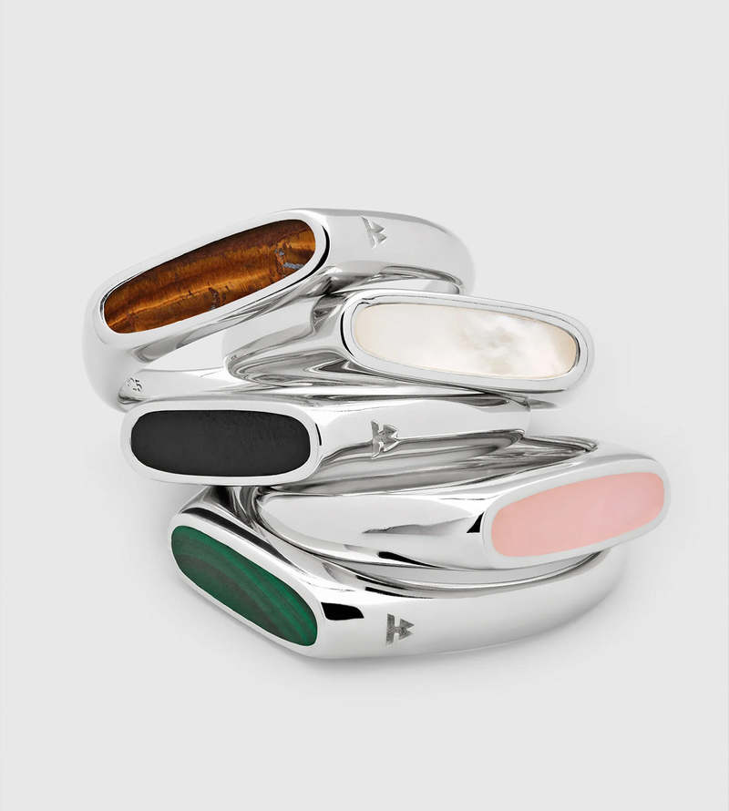 Tom Wood Mario Ring White MOP - Sterling Silver | Garmentory Tom Wood Mario Ring White MOP - Sterling Silver | Garmentory