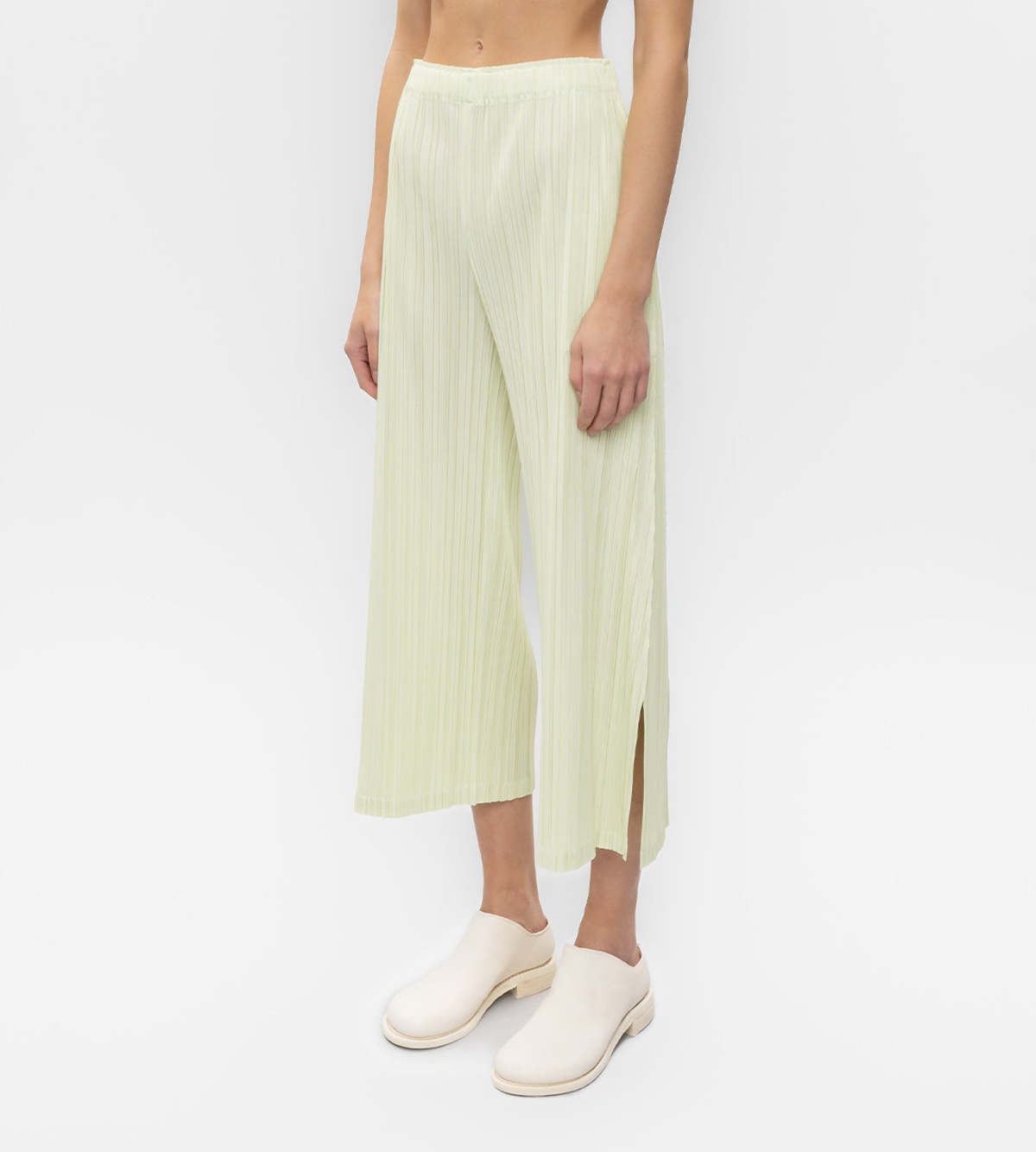 Pleats Please by Issey Miyake Mellow Pleats Pants - Apple Green - Image 2 of 4