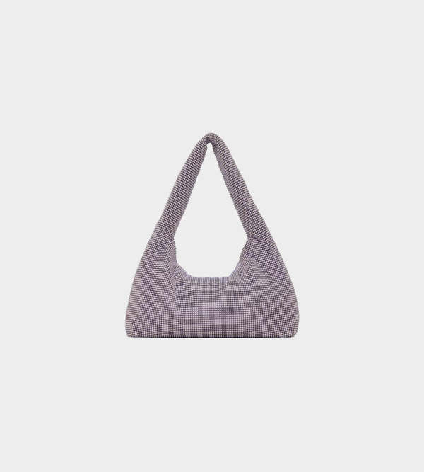 KARA Mini Crystal Mesh Bag - Lilac/Opal | Garmentory display picture 1