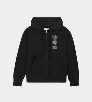 MM6 Maison Margiela Numbers-print Zip-up Hoodie | Garmentory