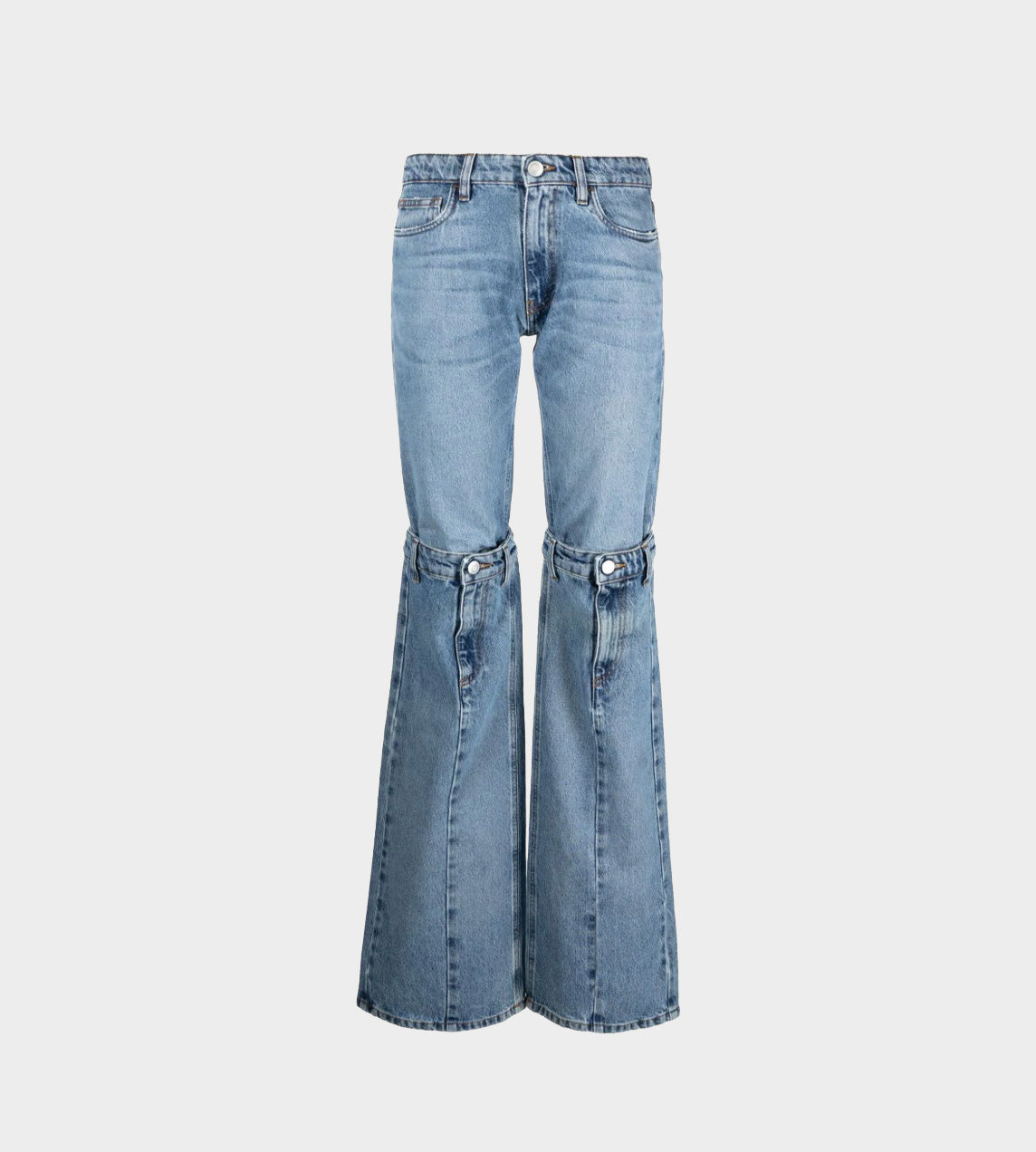 デニム・ジーパン COPERNI 'Open Knee' jeans Blue COPP55252 Coperni Open Knee Jeans - Washed Blue | Garmentory
