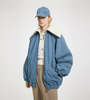 Patou Ovrsd Denim Shearling Jacket - Blue - Thumbnail 2