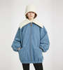 Patou Ovrsd Denim Shearling Jacket - Blue - Thumbnail 4