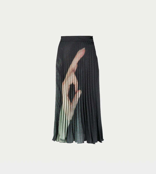 MM6 Maison Margiela Printed Hand Pleated Skirt MM6 Maison Margiela Printed Hand Pleated Skirt