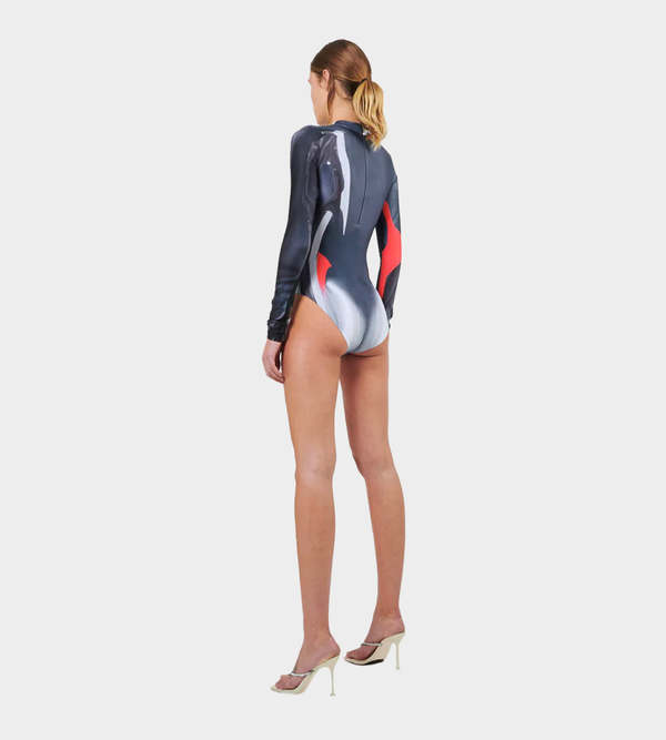 Ottolinger x Puma abstract-print Bodysuit | Neutrals | FARFETCH