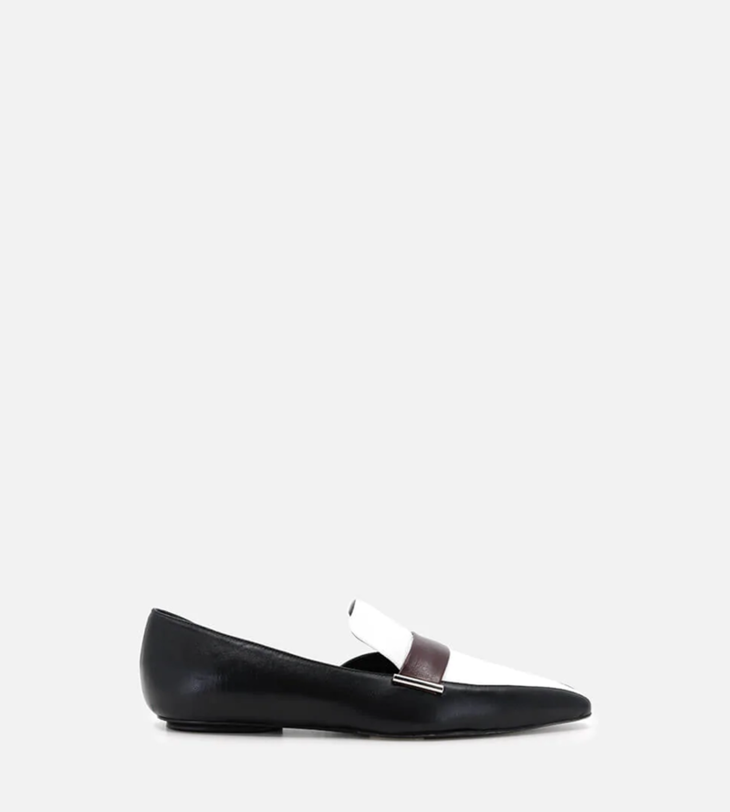 WDLT117 Rosetta Getty Colourblock Loafer - Black