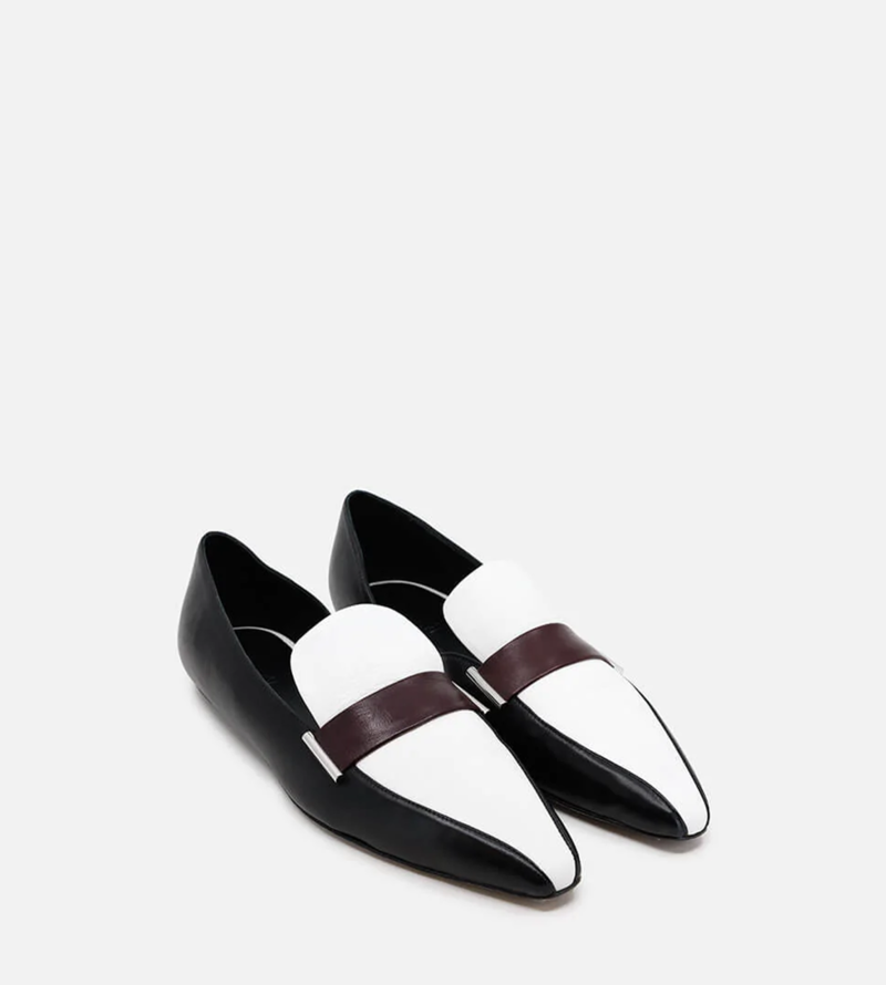 WDLT117 Rosetta Getty Colourblock Loafer - Black