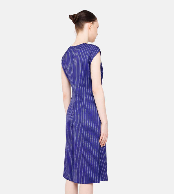 Sies Marjan Edie Pinstripe Wrap Dress - Sapphire Sies Marjan Edie Pinstripe Wrap Dress - Sapphire