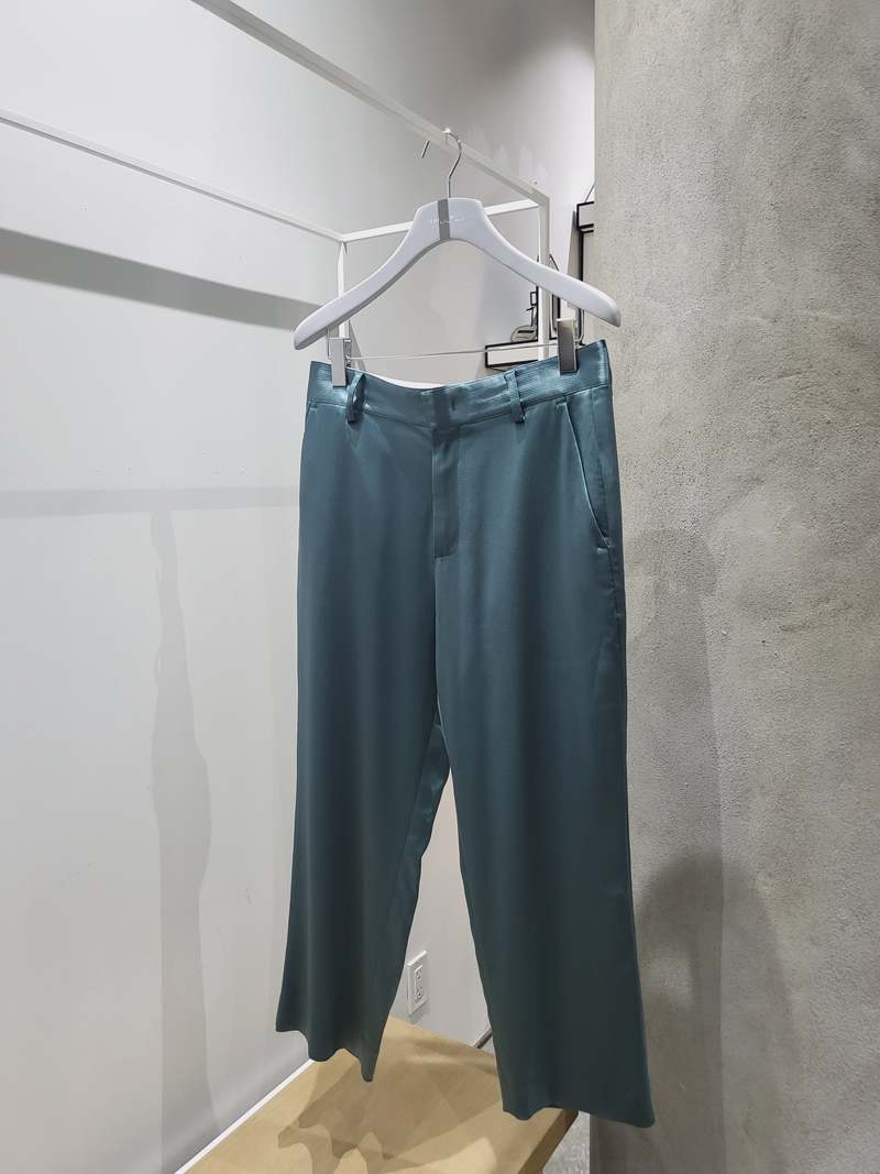 Sies Marjan Alex Crinkled Satin Cropped Pant - Kiwi