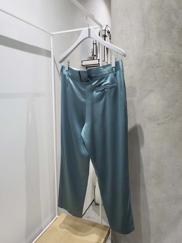 Sies Marjan Alex Crinkled Satin Cropped Pant - Kiwi