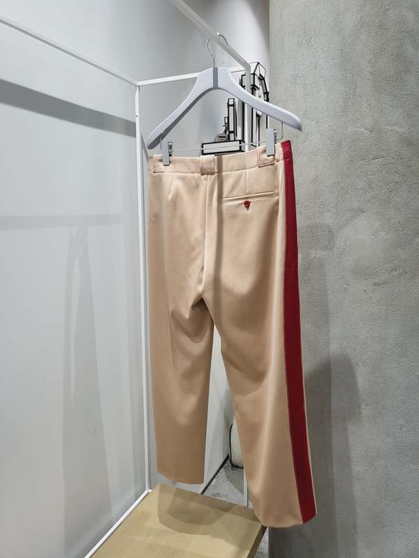 Sies Marjan Orion Pressed Wool Side-Stripe Pant - Beige