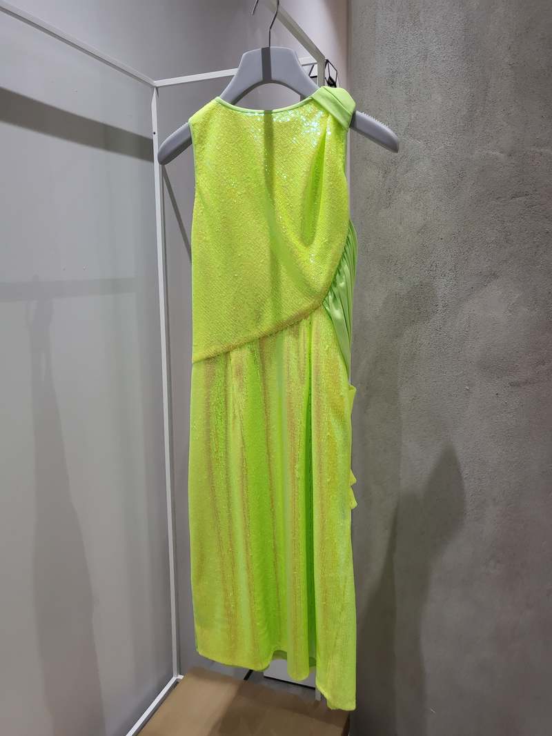 Sies Marjan Quincy Side Wrapped Dress - Neon