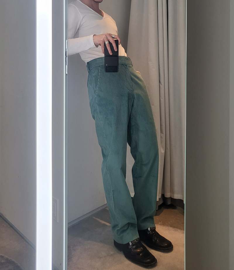Sies Marjan Toby Pressed Corduroy Pant - Teal Sies Marjan Toby Pressed Corduroy Pant - Teal