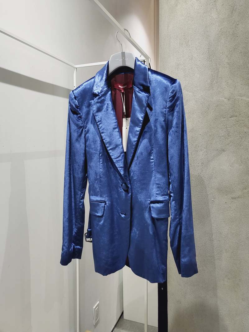 Sies Marjan Terry Velvet Belted Blazer - Turquoise Sies Marjan Terry Velvet Belted Blazer - Turquoise
