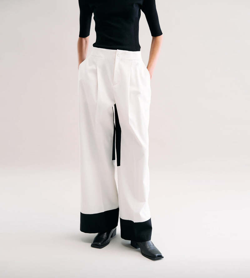 ISSEY MIYAKE 17SS ワイドクロップドパンツ-White/1 Pleats Please Issey Miyake プリーツ パンツ | ホワイト