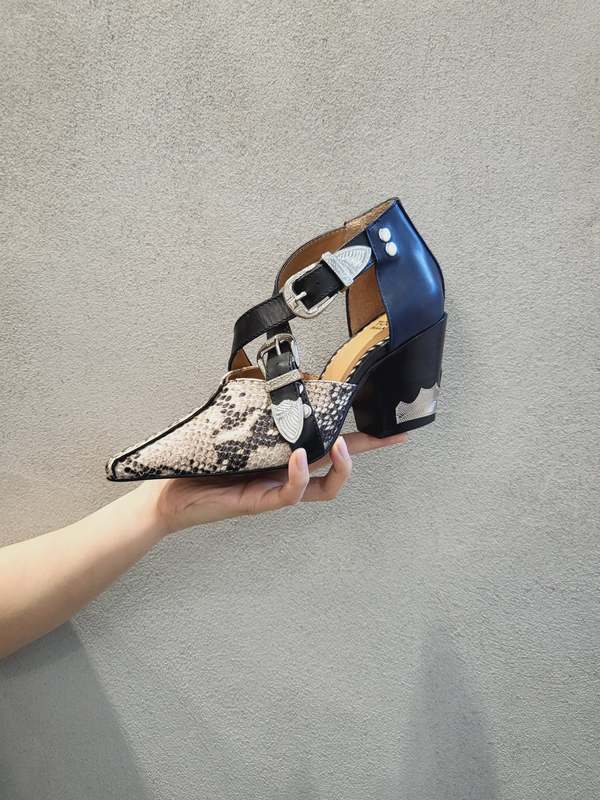 WDLT117 Toga Pulla Cross Front Patchwork Heel - Multicolour