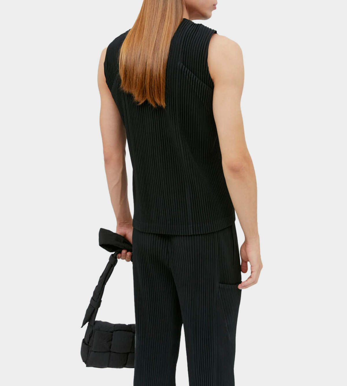 Issey Miyake Unfold Zip Front Vest - Black - Image 4 of 5