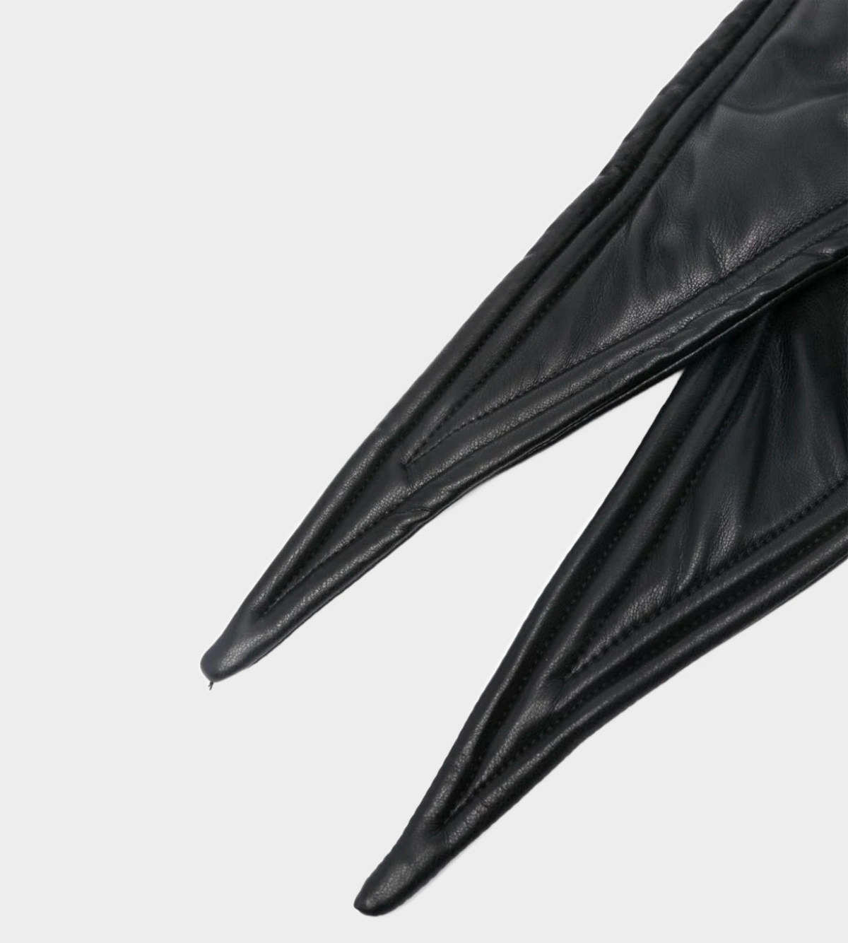 Y/project Wire Faux Leather Hood - Black | Garmentory