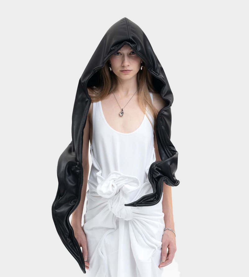 Y/Project Black Wire Leather Hood Y/Project