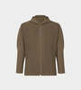 Issey Miyake Zip Front Jacket - Dark Khaki - Thumbnail 1