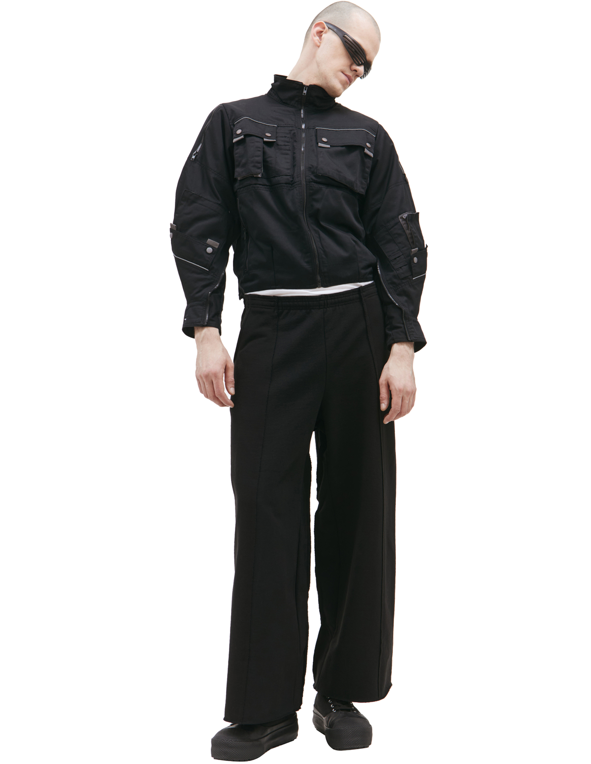 PROTOTYPES patch pockets Bomber jacket - black - Image 1 of 5