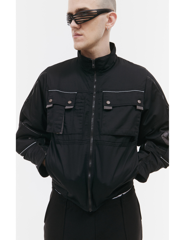 PROTOTYPES patch pockets Bomber jacket - black