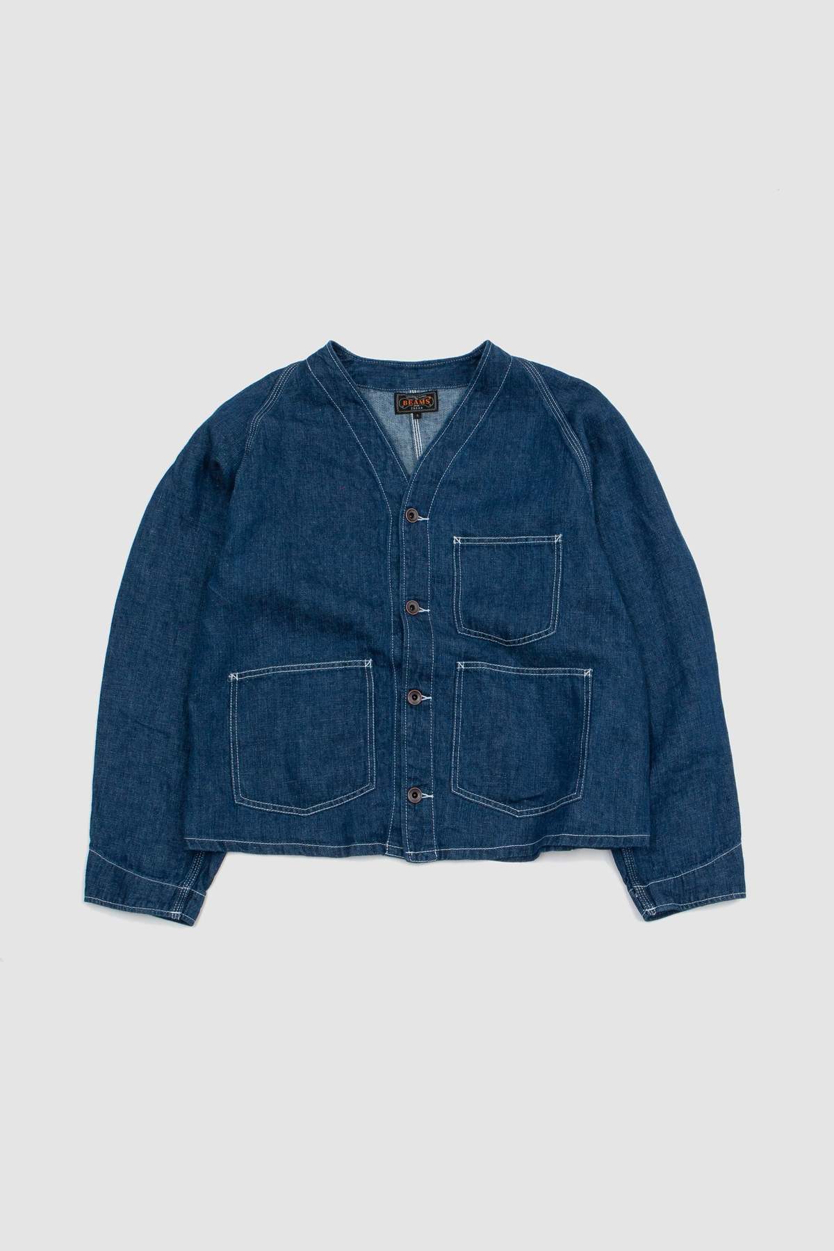 Beams Plus Engineer Twill Linen Jacket - Indigo | Garmentory