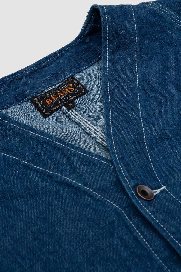 Beams Plus Engineer Twill Linen Jacket - Indigo | Garmentory