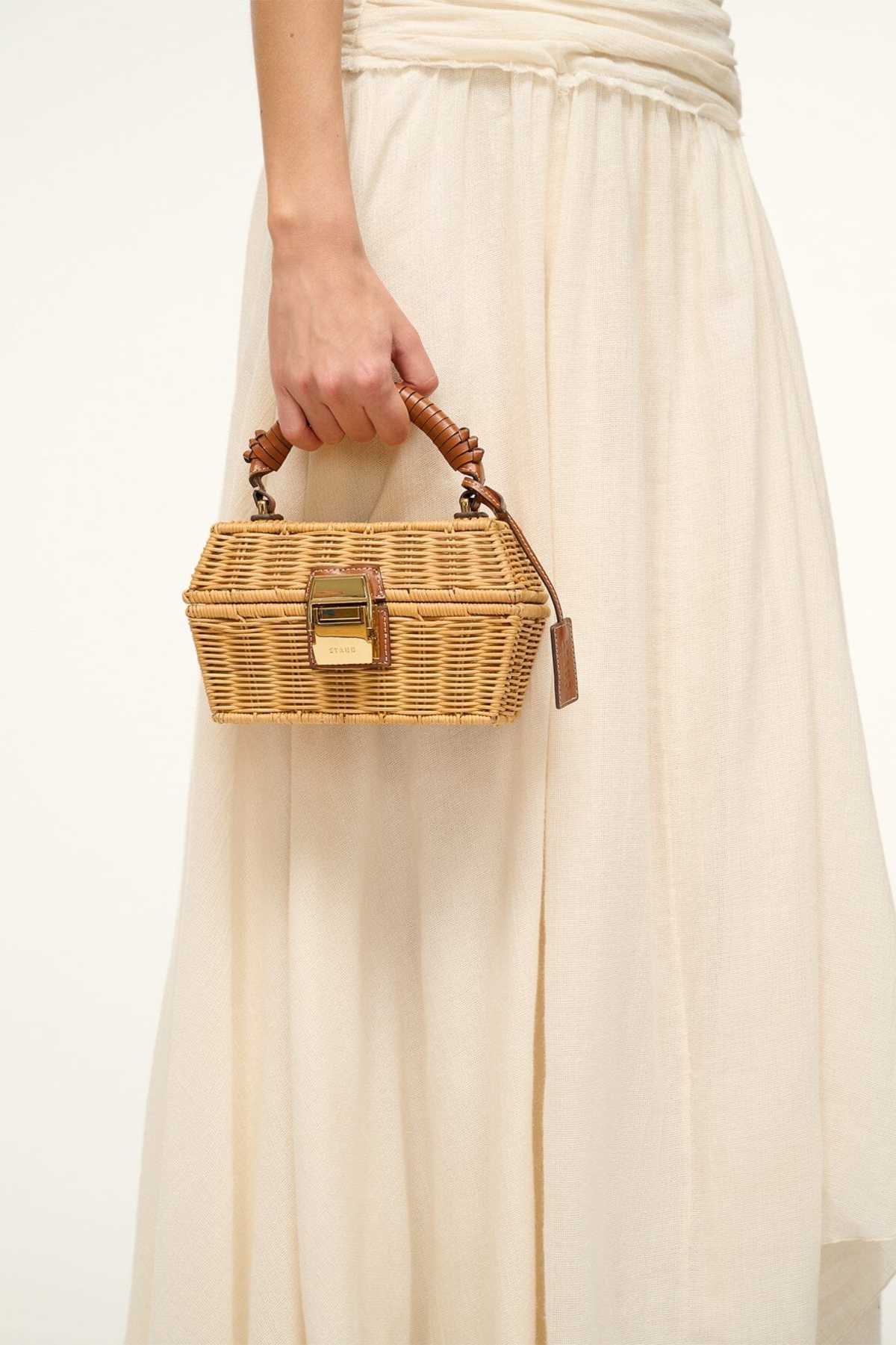 Staud Wicker Tackle Box Bag - Natural | Garmentory