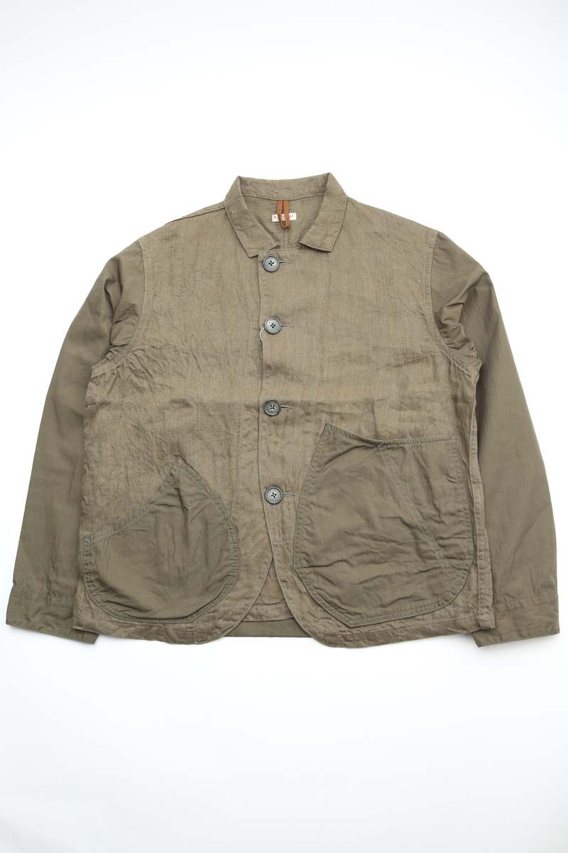 Kapital Linen Chino Cloth x Gabardine RINGOMAN Coverall - Khaki