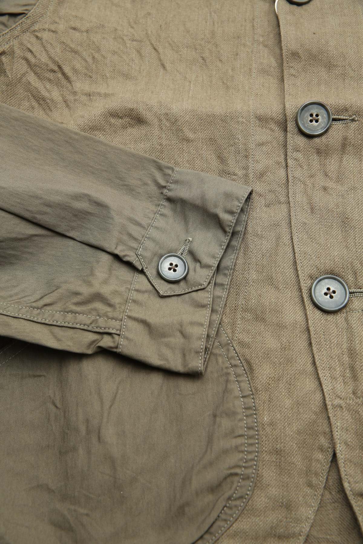 Kapital Linen Chino Cloth x Gabardine RINGOMAN Coverall - Khaki