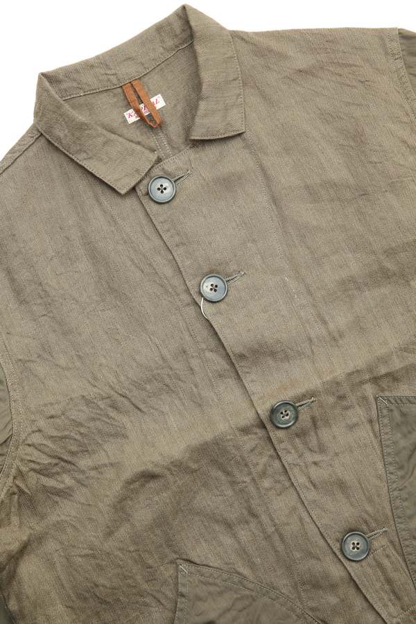 Kapital Linen Chino Cloth x Gabardine RINGOMAN Coverall - Khaki
