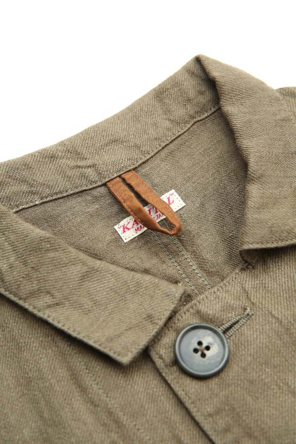 Kapital Linen Chino Cloth x Gabardine RINGOMAN Coverall - Khaki