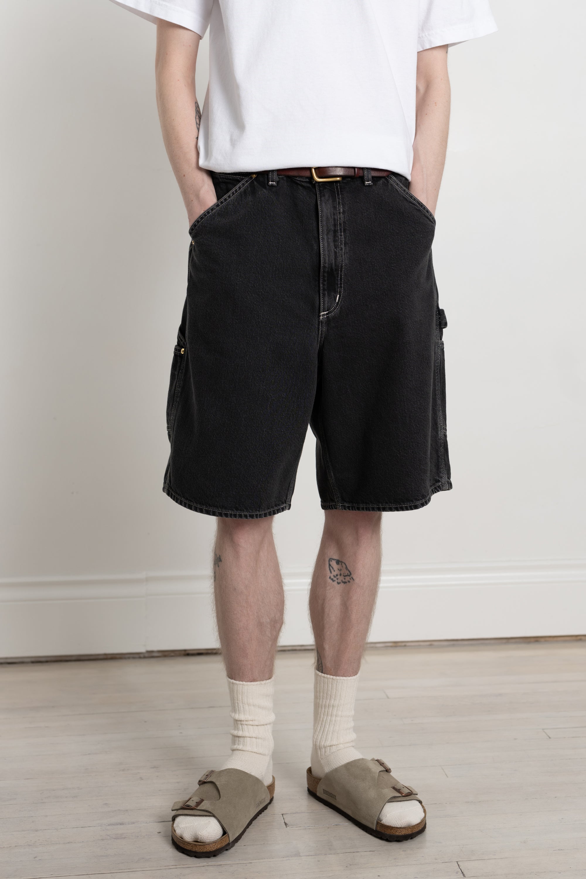 Orslow Denim Painter Shorts - Black Stone Wash | Garmentory