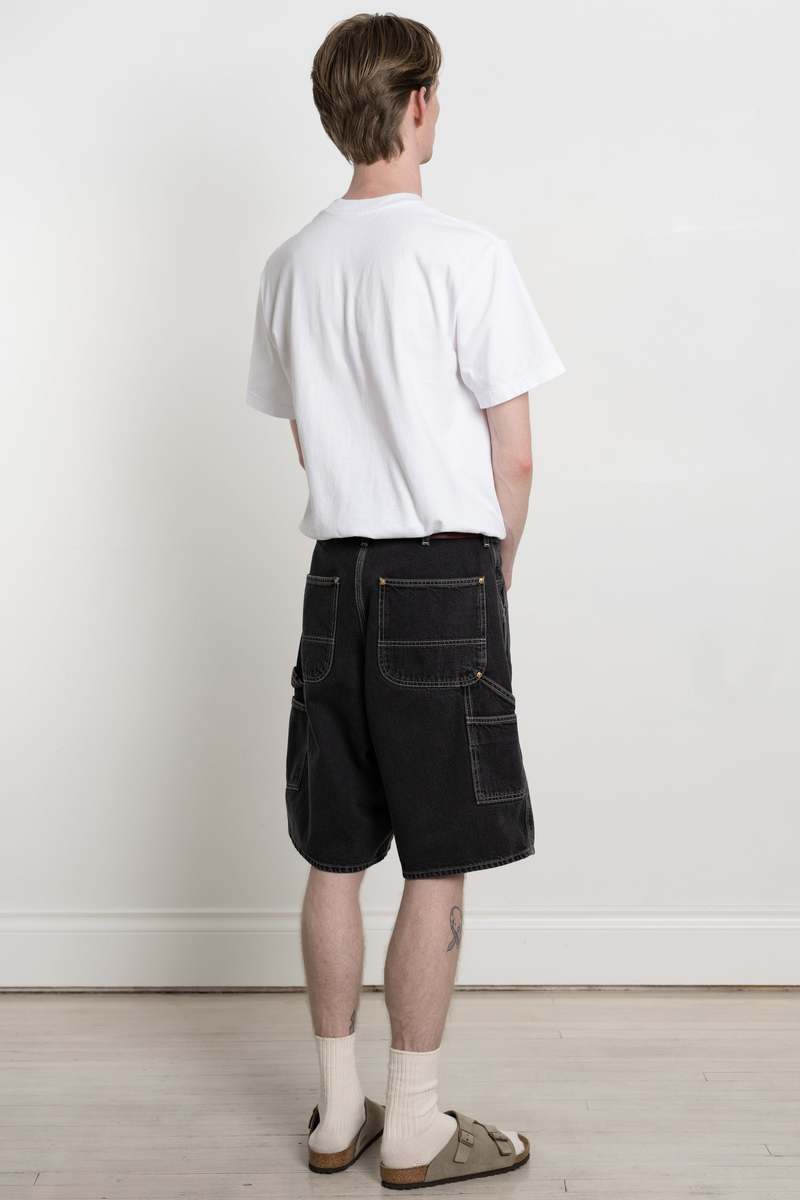 orslow Denim Painter Shorts L デニム ハーフパンツ Orslow Denim Painter Shorts - Black Stone Wash | Garmentory