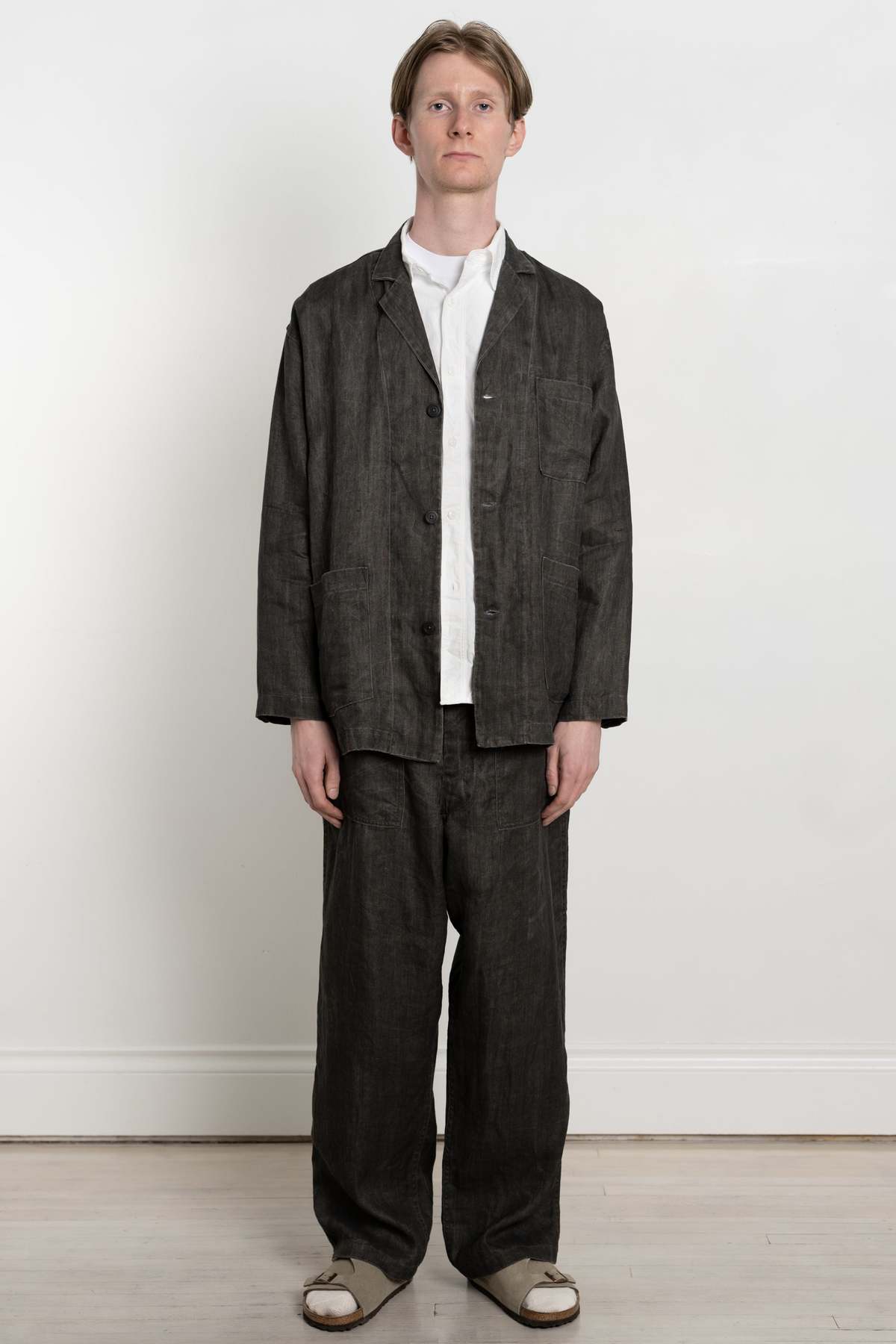 ジャケット・アウター WORKERS Summer Jacket Charcoal Linen WORKERS Summer Jacket Charcoal Linen – by CITRON
