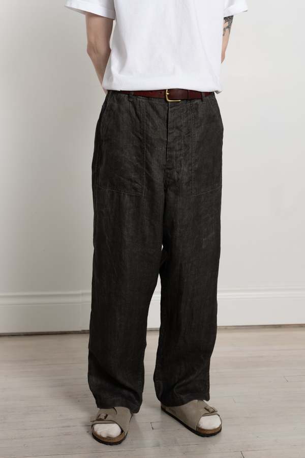 リドム LINEN WOOL FATIGUE PANTS S LIDnM カーゴパンツ LINEN WOOL FATIGUE SHORTS メンズ