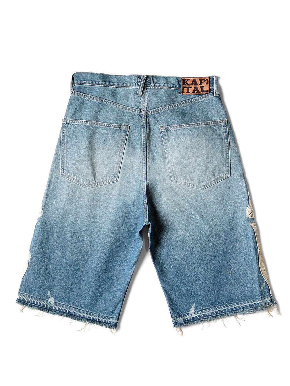Kapital 14oz Denim 5P Shorts - Bone | Garmentory